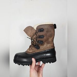 Sorel Brown and Black Winter Waterproof Boots, Size 7